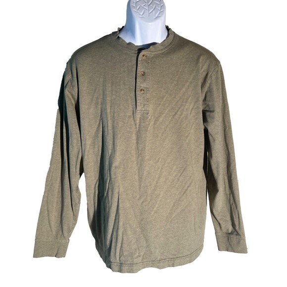 L.L. BEAN Men's Long Sleeve Button Down Polo Shirt Green Medium - Picture 1 of 5